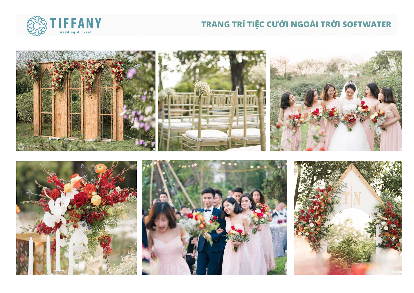 Hình ảnh tổng quan về mẫu Decor tiệc cưới ngoài trời Bliss Garden – NT06