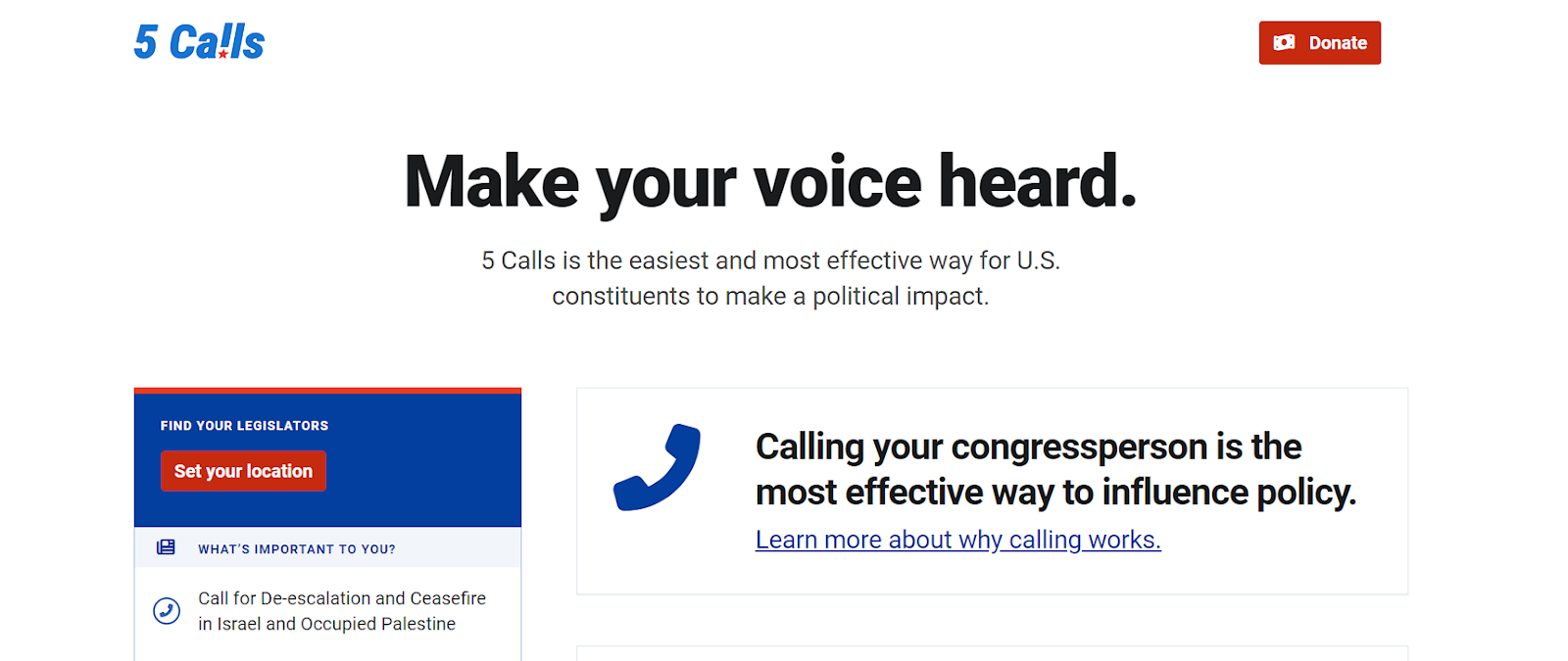 5 Calls Political App