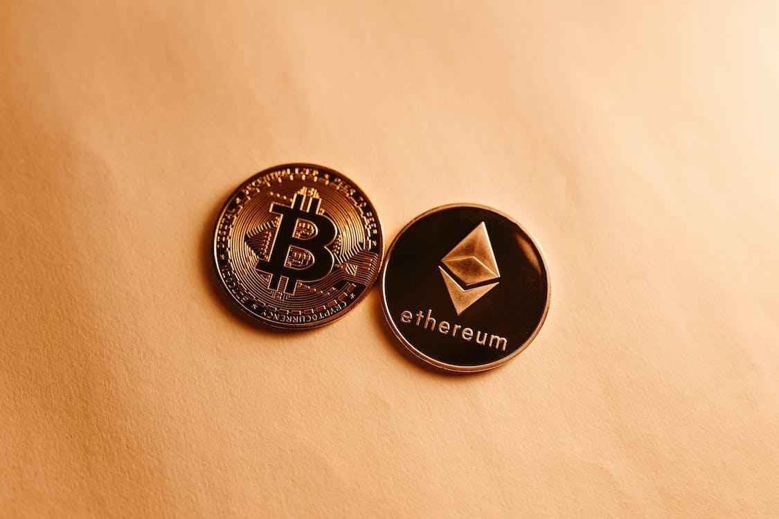 Free Cryptocurrency Coins  Stock Photo