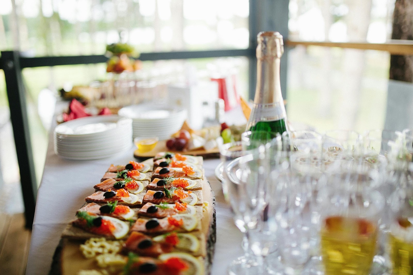 An extensive array of culinary delights for guests during the reception. 