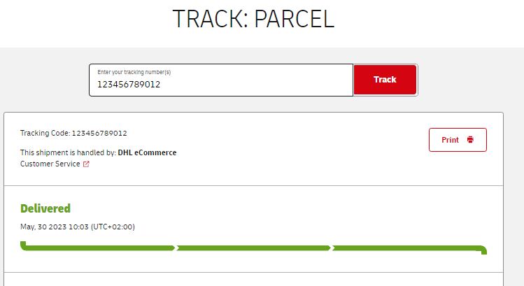 DHL tracking number
