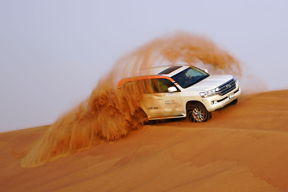 Feel the thrill of dune bashing.