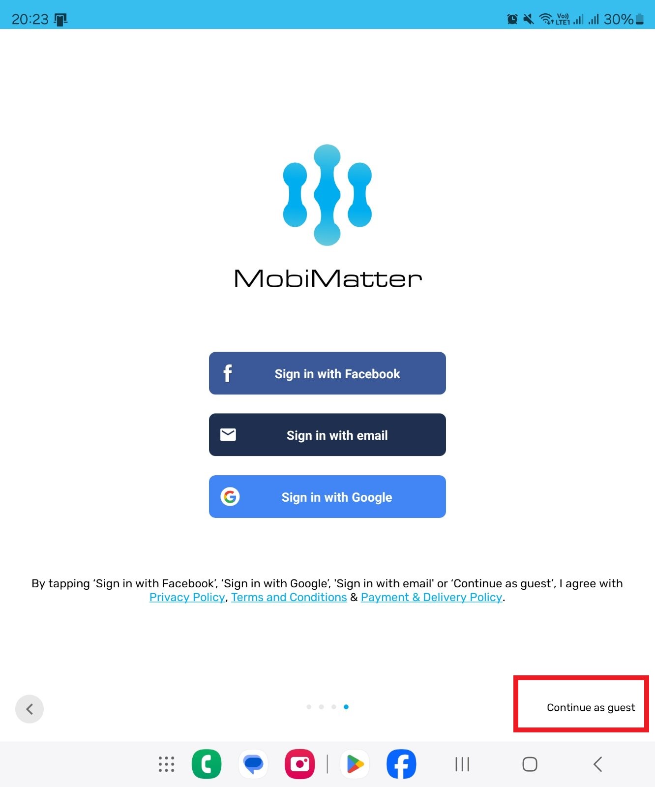 mobimatter app sign up