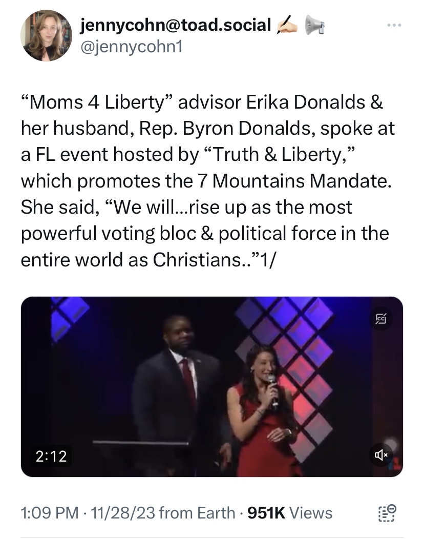 - Bucks County Beacon - Newly Surfaced Video of Moms for Liberty Advisor Reveals Religious Extremist Agenda