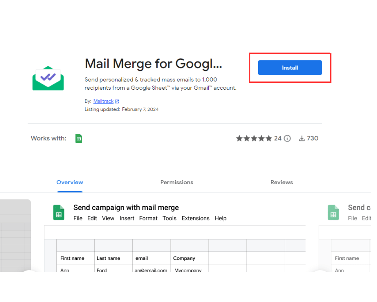 Mailsuite for Google Sheets