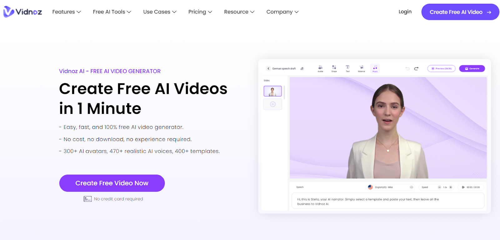 Vidnoz AI Freely Edit Graduation Video at Ease with Fancy AI Features