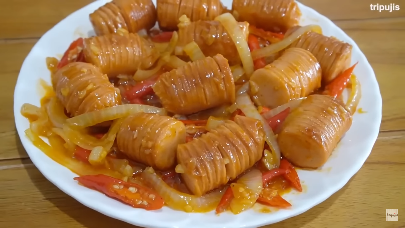 resep makanan simple sosis asam manis