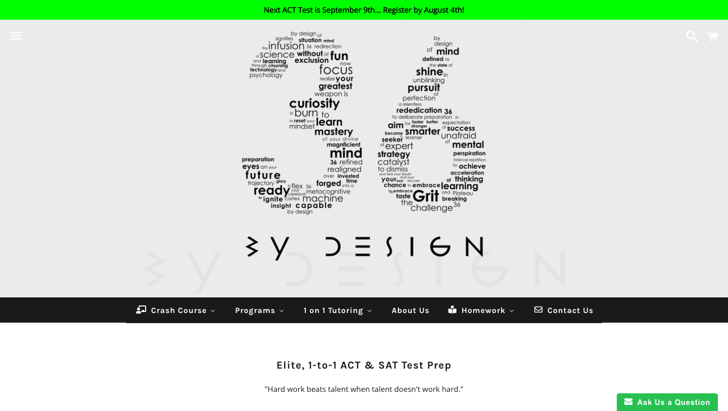 36 by Design tutoring business website examples