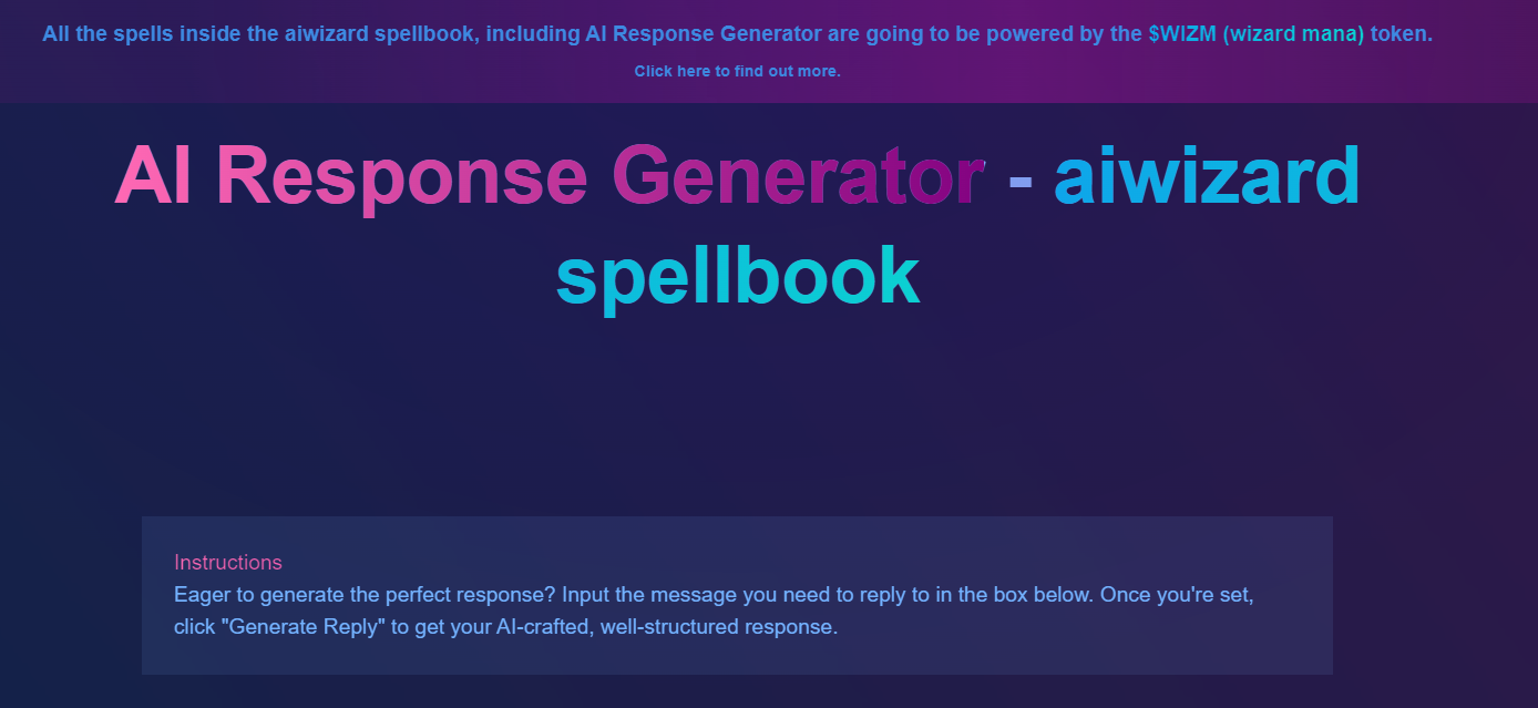 AIWizard's AI Response Generator