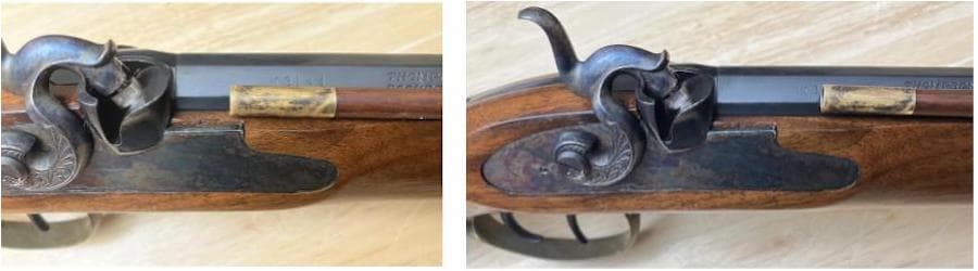 breech end of the traditional-styled .32 caliber Cherokee muzzleloader