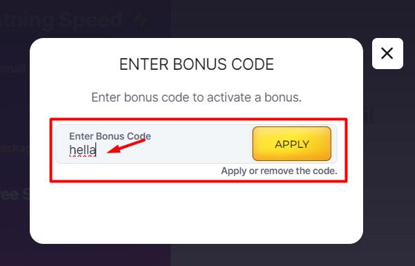 bonus code