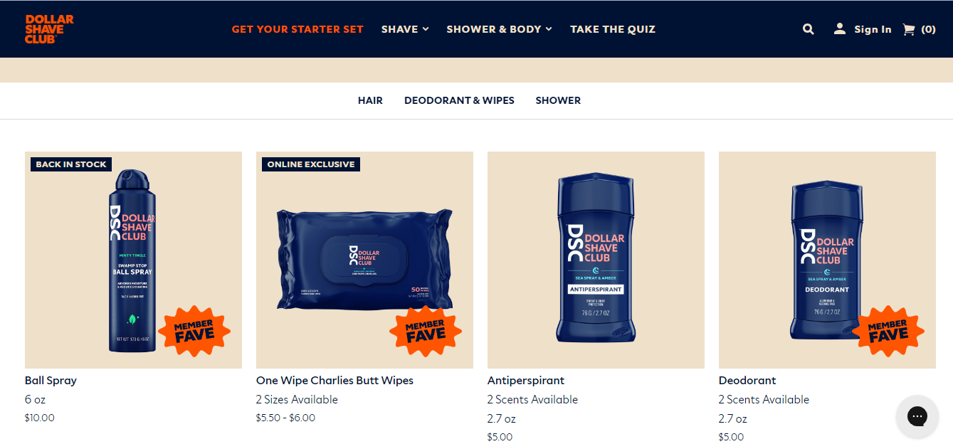 Dollar Shave Club products: A Viral D2C business.