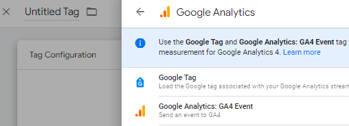 Set Tag Configuration in GTM  for the GA4 Recommended Events