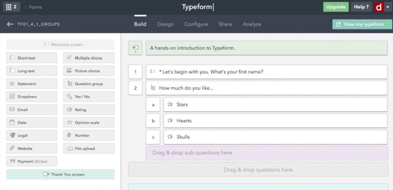 Typeform | typeform report customer service feedback