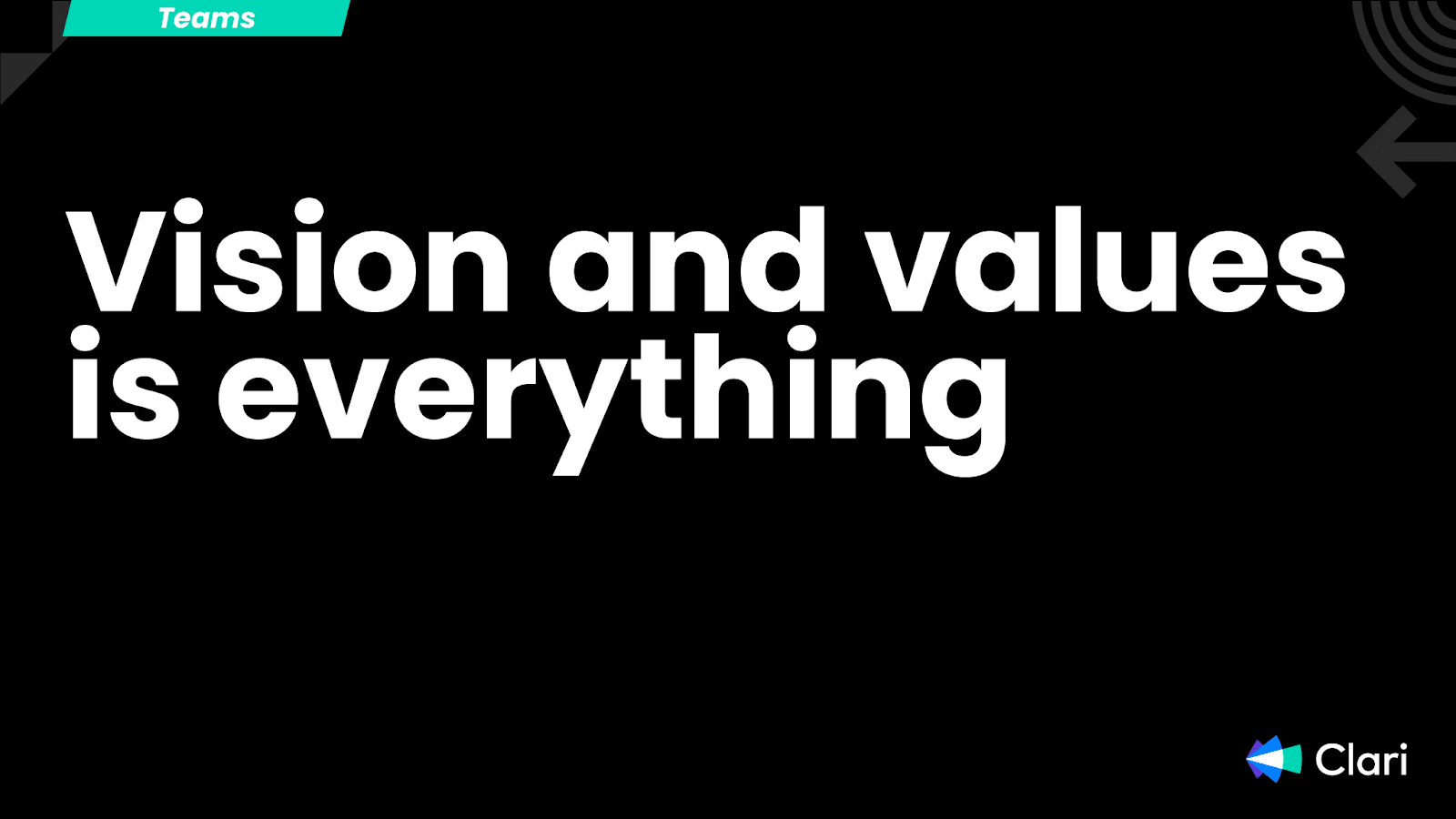 Vision and values are everything