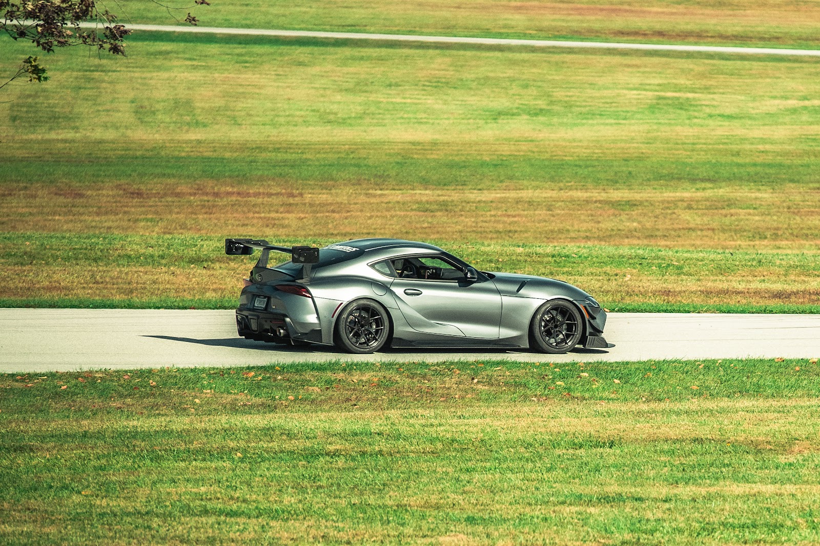 Toyota Supra on track with full aerodynamic package
