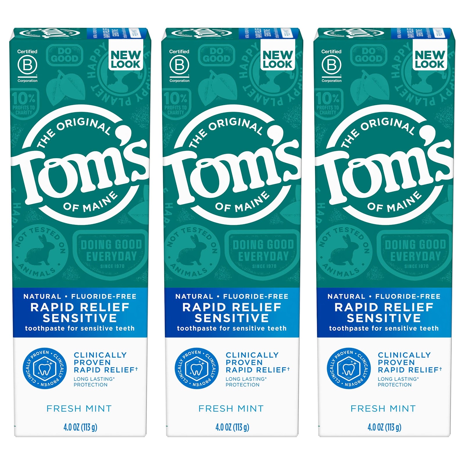 Tom's of Maine Fluoride-Free Rapid Relief Sensitive Toothpaste