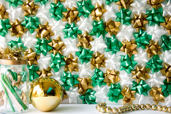 Holiday Wreaths with Ribbon and Pinecones