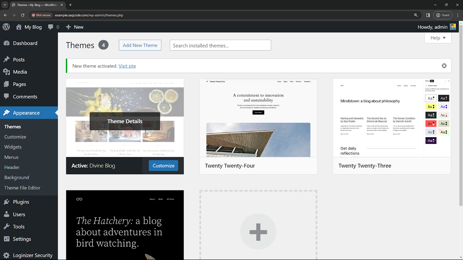  how to install a theme on wordpress blog website