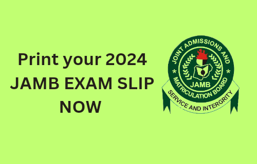 2024 JAMB exam slip is ready for print WITH JAMB logo on fine hd background