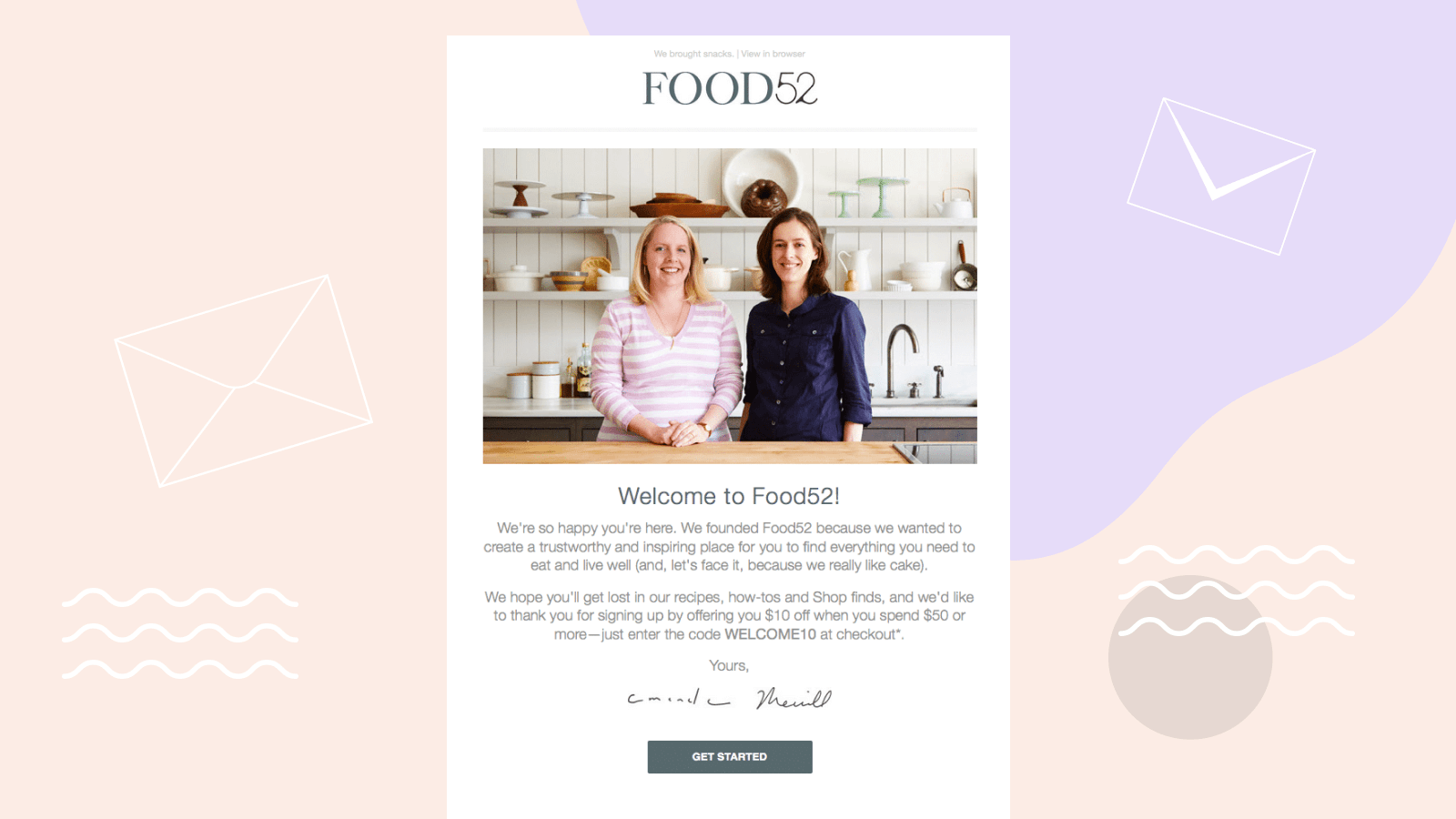 Food52 Welcome/Onboarding email