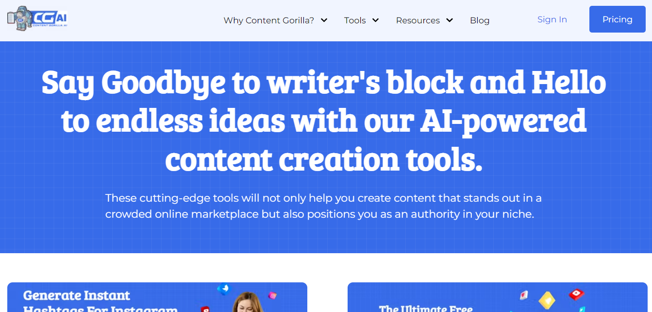 Content Gorilla: the Best Content Generator