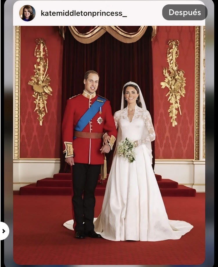 Príncipe Guillermo con Kate el día de su boda