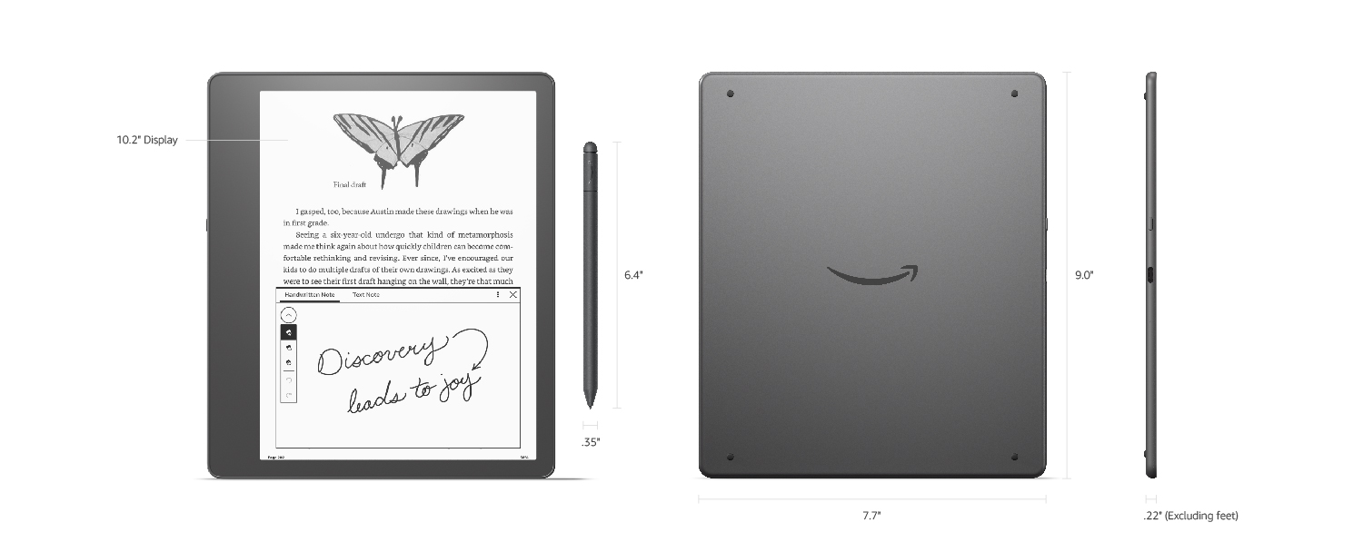 Kindle Scribe Feature: Large 10.2-inch E-Ink Display