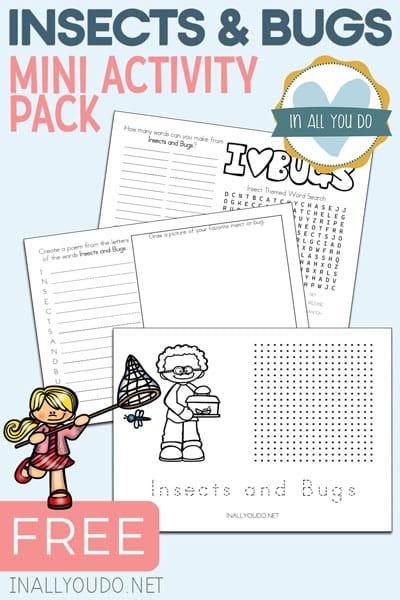 Insects & Buggs Mini Activity Pack