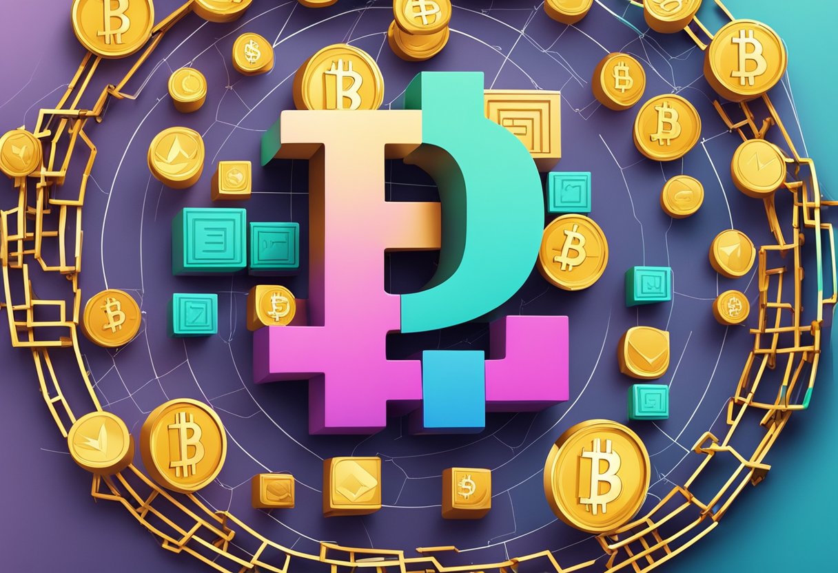 A digital currency symbolized by a letter "ANA" surrounded by a chain of interconnected blocks, representing the blockchain technology that underpins the cryptocurrency