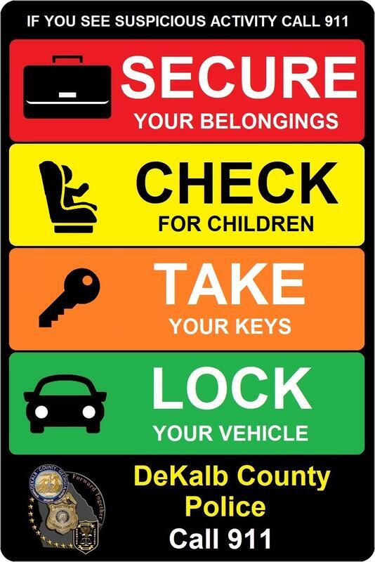 Safety tips from the Dekalb County Police Department.