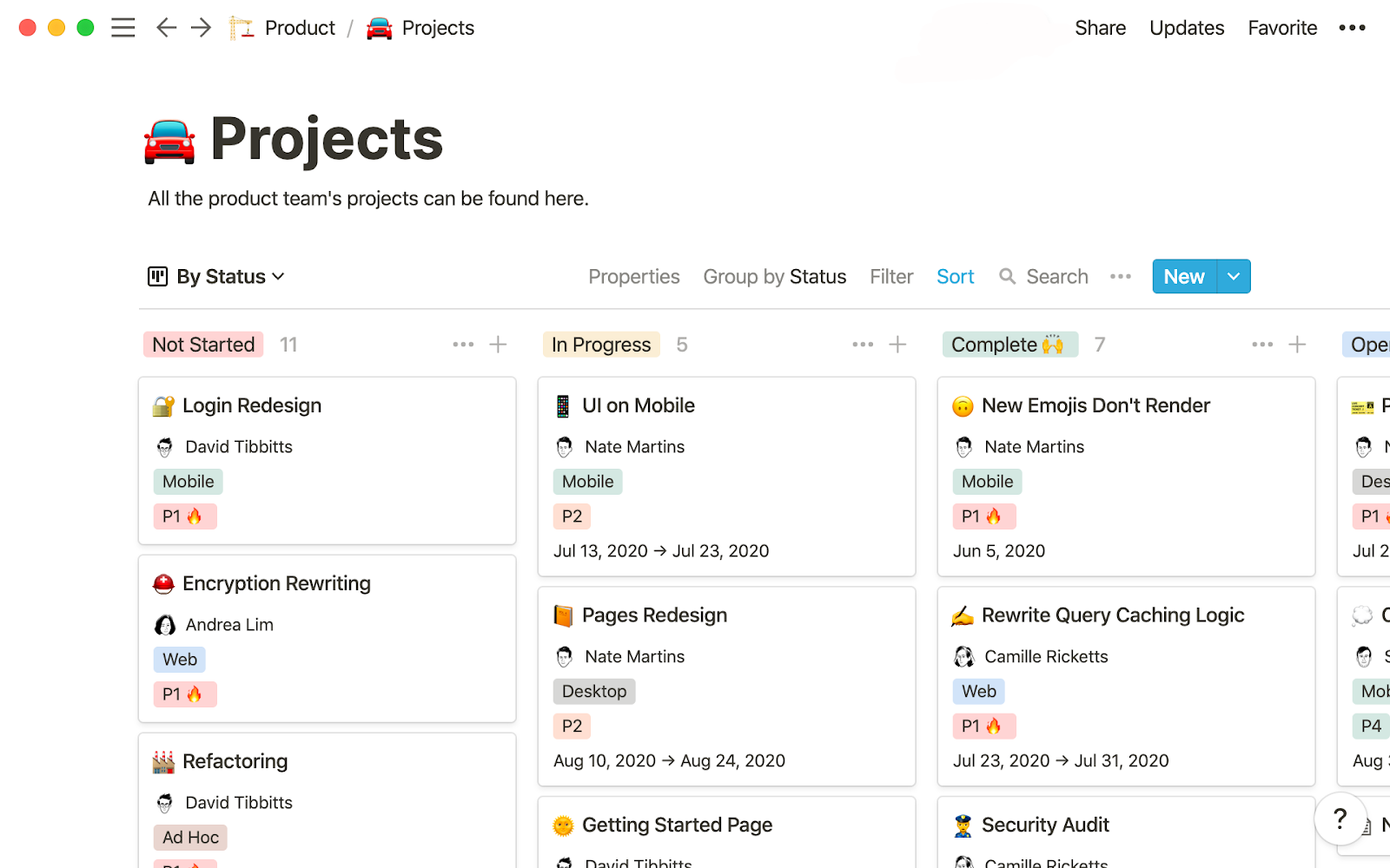 Project Management Tools of Notion