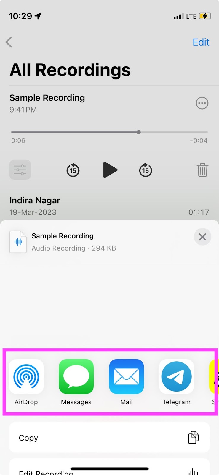 How to record a voice note on iPhone - Share recording