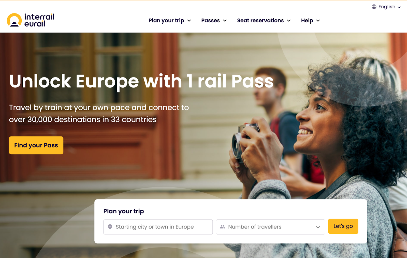 Interrail and eurail homepage