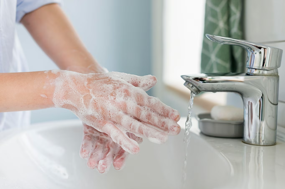 Mỗi ngày bạn nên chú ý vệ sinh tay sạch sẽ bằng xà phòng sát khuẩn
