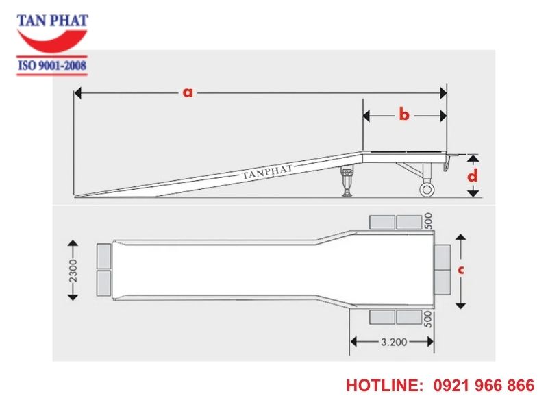 Bản vẽ cầu dẫn xe nâng lên container