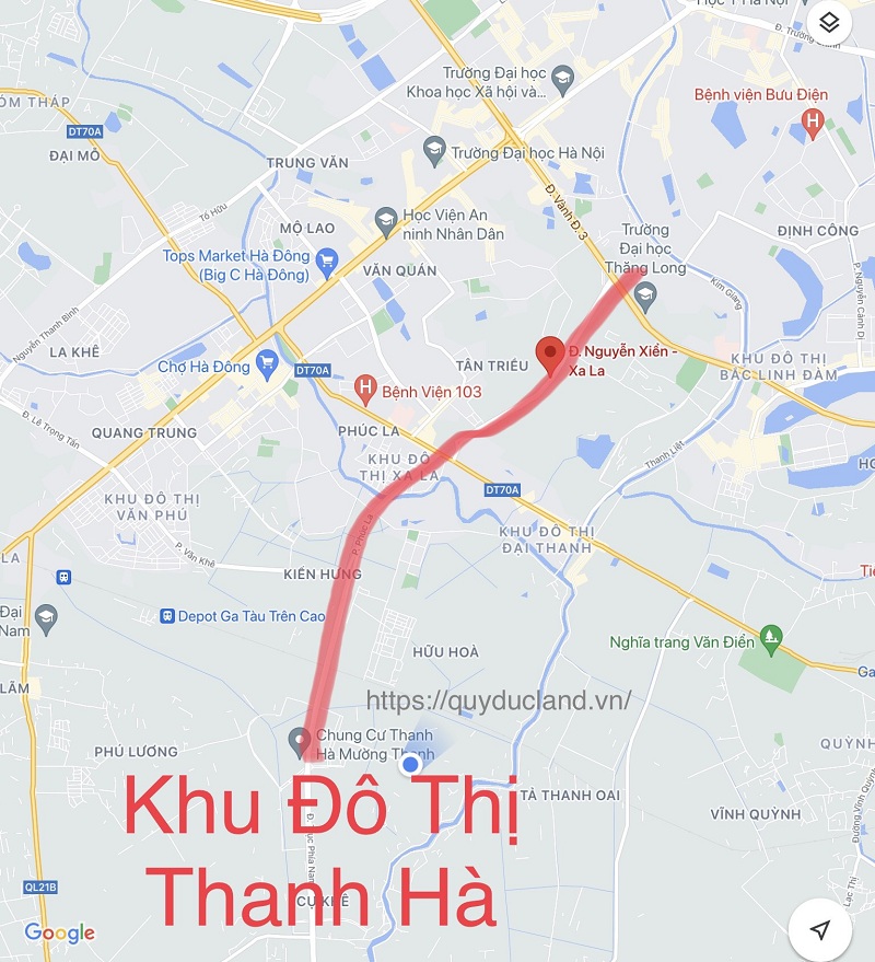 Vị trí khu đô thị Thanh Hà Cienco 5