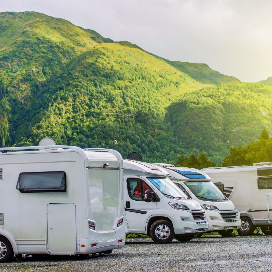 RVs parked