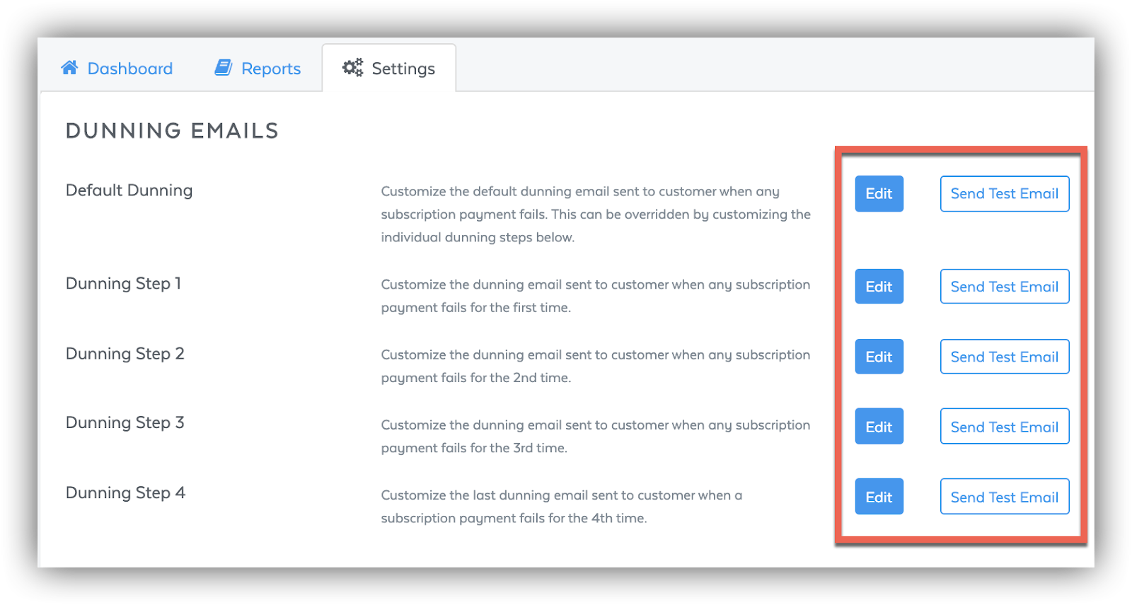 Dunning Management for SamCart