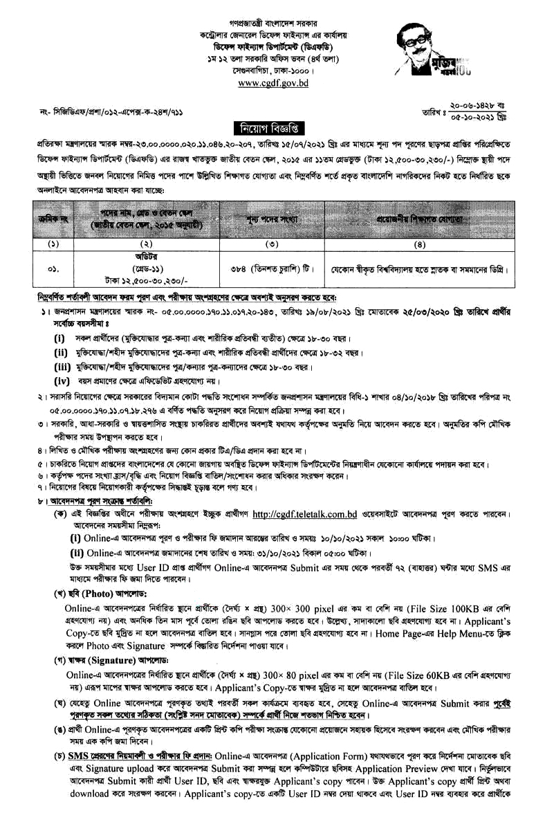 CGDF Job Circular