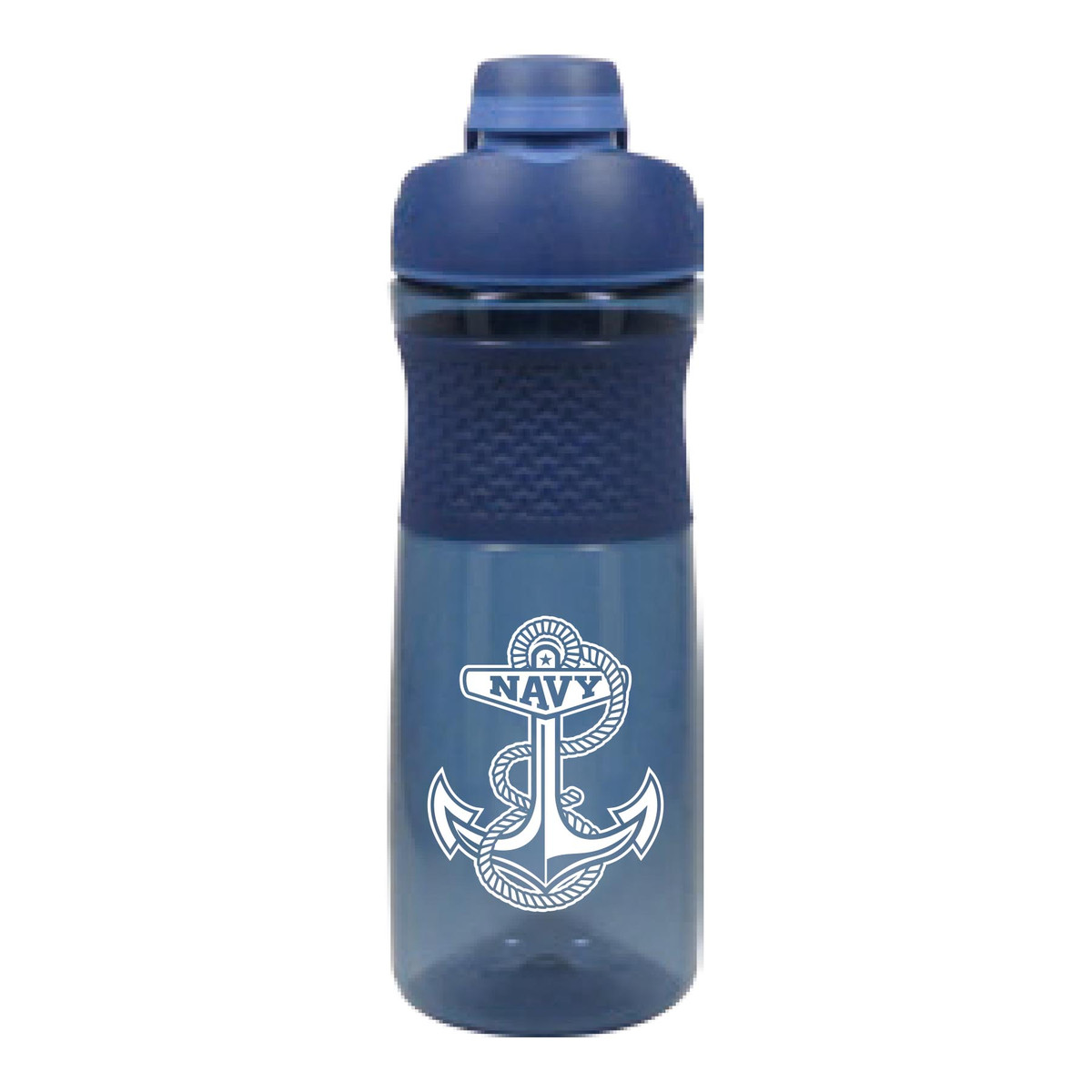 Navy Anchor Blender Bottle