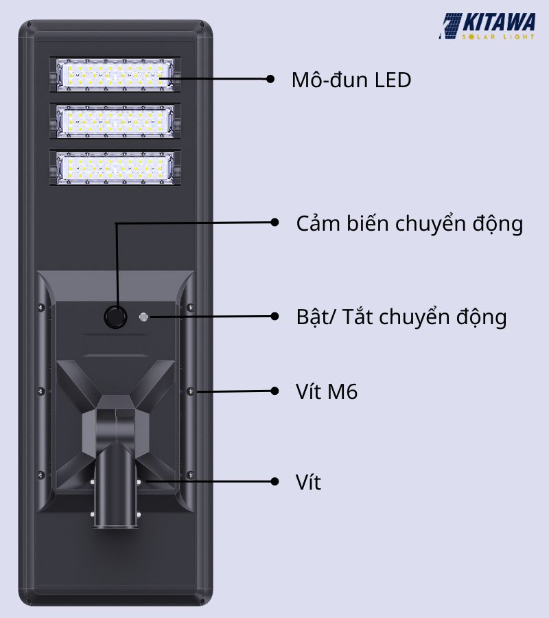 Đèn liền thể công trình năng lượng mặt trời 80W - NV.80