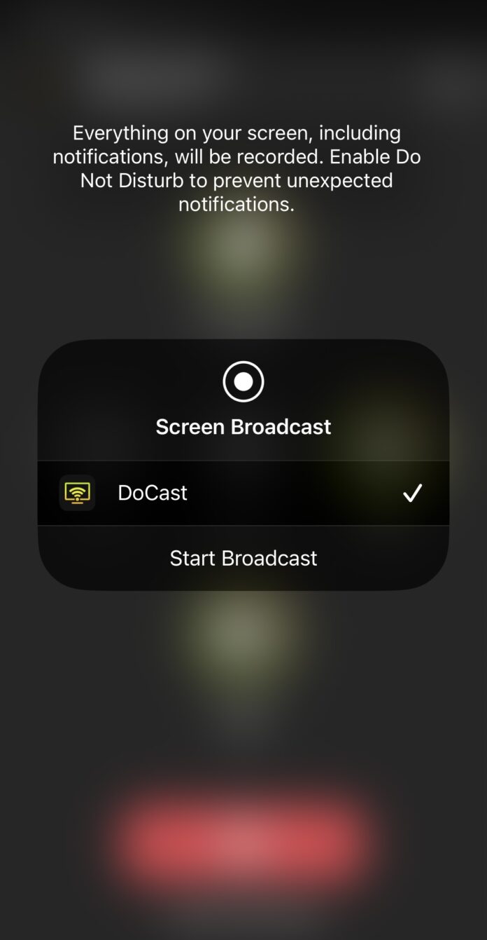 Démarrer la diffusuion sur DoCast : Cast to Chromecast TV
