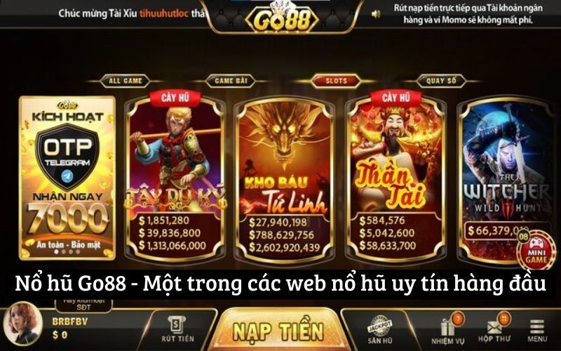 Nổ hũ Go88 - Một trong các web nổ hũ uy tín hàng đầu