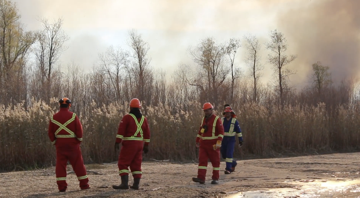 A group of people in red uniforms

Description automatically generated