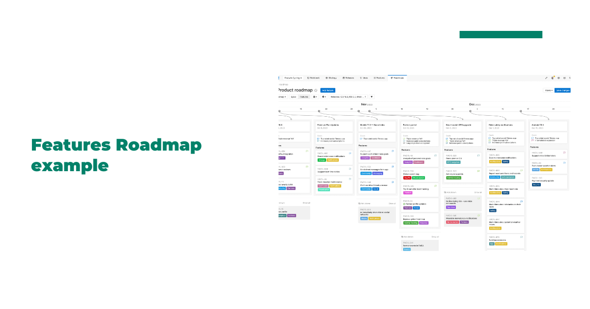 Features Roadmap example