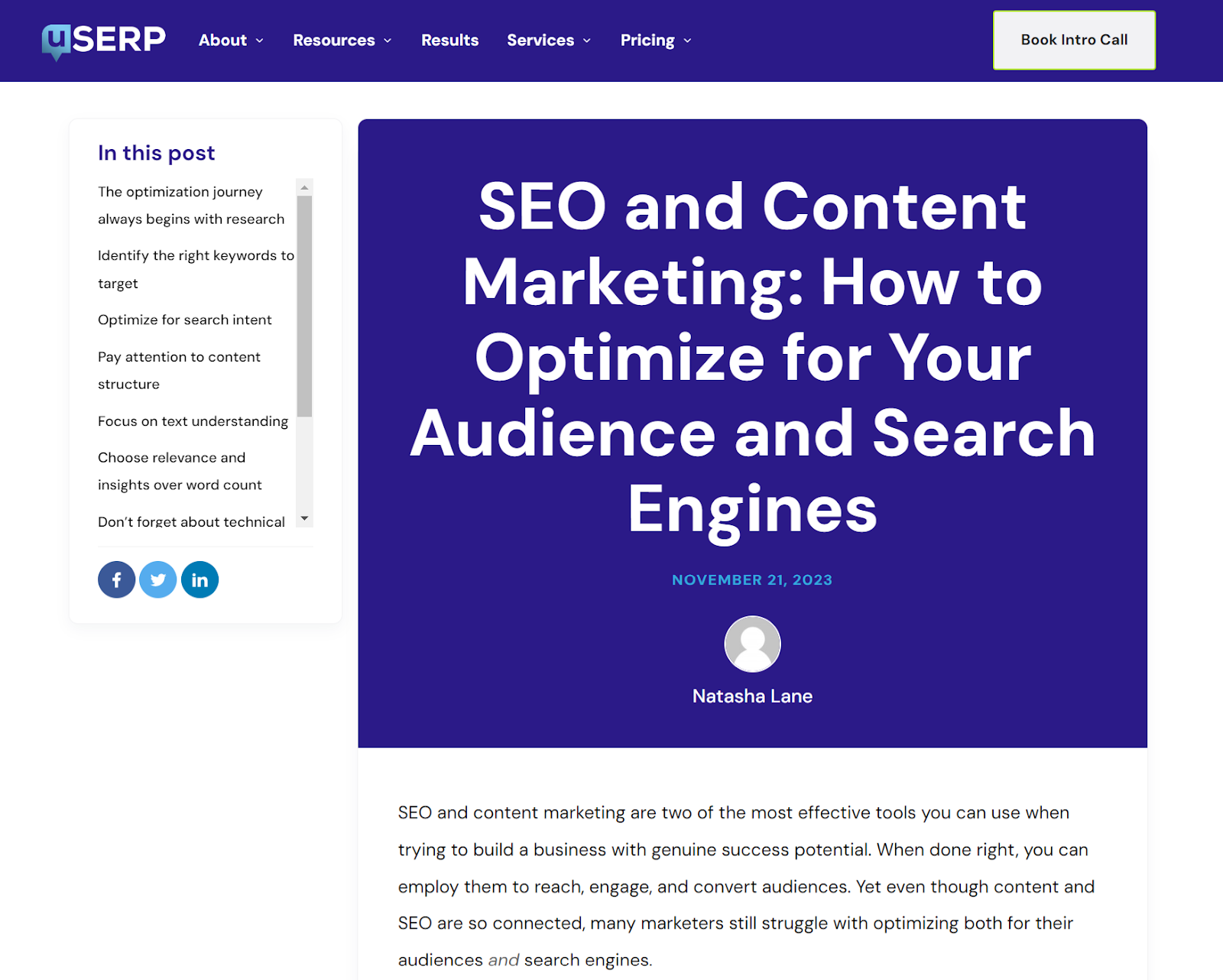 A blog post on how to integrate SEO and Content Marketing 