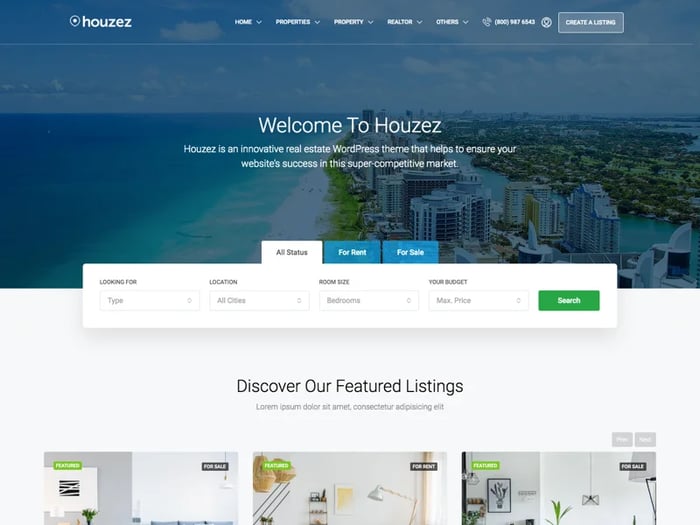 Houzez - Chủ đề bất động sản WordPress