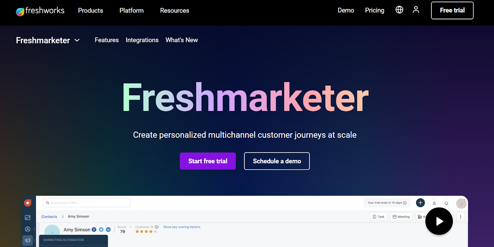 freshmarketer homepage website