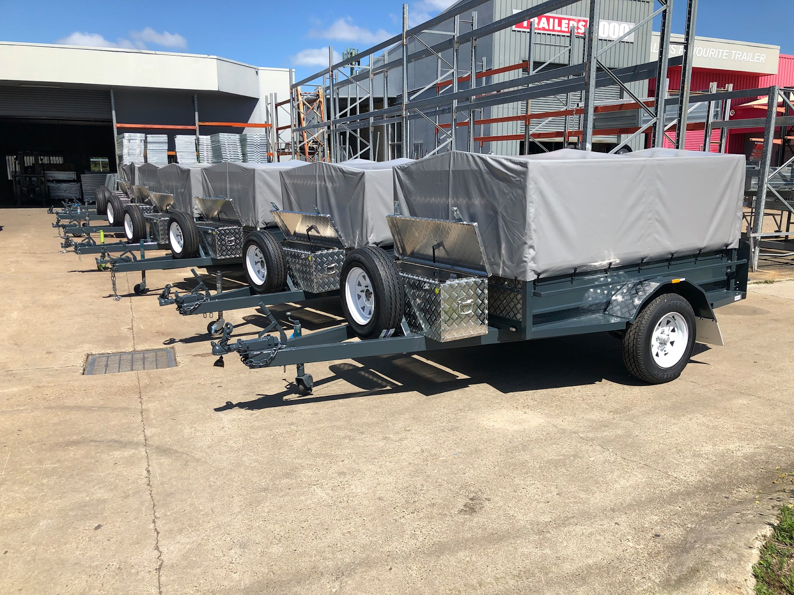 Cargo Trailer With Cage and Cover